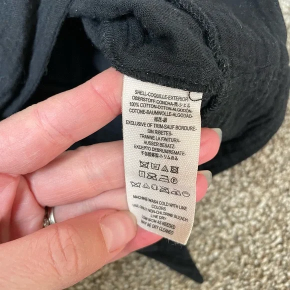 Free People Black Button-Up Blouse - Picture 5 of 5